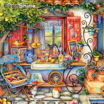 보석 구슬 십자수 모자이크 과일 새로운 도착 페인팅 주방 자수 풍경 수공예 벽 장식, 라운드 드릴 80x80cm