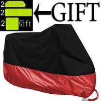 오토바이 커버 190t M-4XL 비 방수 야외 코트 Uv 프로텍터 자전거 방진 스쿠터 모터사이클 방수커버 niu 오토바이덮게 텐트 방수포 머플러커버 티맥스 할리데이비슨 아웃도어, M for 160cm-180cm, Red