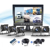 WINANON 트럭 화물차 블랙박스 5채널 풀세트 10.1인치 HD 디스플레이+200만화소 카메라 5개+64G+15M 배선, 10.1인치 디스플레이+카메라 5개+64G+15M 배선