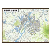 광주광역시 안내지도 210cm X 150cm GJ, 2.종이코팅＋족자(＋30000원)