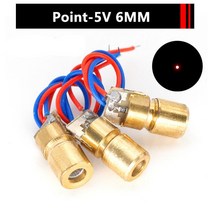레이저 헤드 650nm 9mm 3V 50mW 크로스 다이오드 모듈 적색 구리, 03 Point-5V 6MM