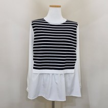 페이지플린 F3ABL014A줄지배색블라우스