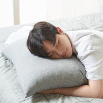한자리 항균 단계별 라텍스 베개 + 겉커버 포함, 그레이
