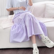 옷자락 [옷자락] 여자 여름 프릴 3단 캉캉 롱 스커트
