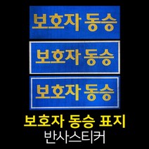 보호자 동승 표지 스티커 / 어린이통학버스 / 어린이차량스티커, 4800C04-02/40cm x 15cm