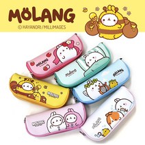 [iwoori] 5000몰랑라운드 펜슬케이스 봉제필통, 진핑크