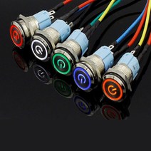 전원버튼 3V LED 푸시 버튼 스위치 버튼소켓 차량, 전원버튼3V오렌지BL05740