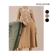 [마예도르] [홈쇼핑인기] 배색 니트 원피스