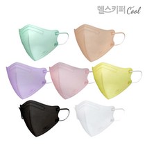 헬스키퍼 쿨 40매 새부리형 컬러마스크 여름용, 헬스키퍼 쿨 XL(특대형) 40매, 민트