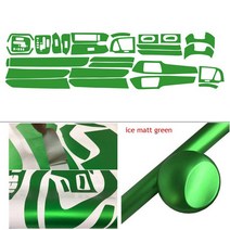 쉐보레 캡티바 중앙 제어 패널 문 손잡이 탄소 섬유 스티커 데칼 자동차 스타일링 액세서리 2007-2011 년, 02 Right Hand Drive, 13 ice matt green