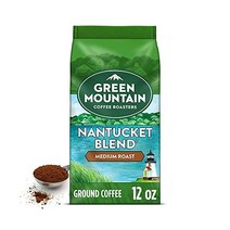Green Mountain Coffee Roasters 카라멜 바닐라 크림 간 커피 가벼운 로스트 향 12온스 포장, 지면_낸터킷 블렌드 | 12온스(1팩)