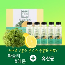 지대로 5일만 주스 클렌징 해독 주스 디톡스 쥬스 효과 만들기 클린 파슬리 레몬 주스, 1개