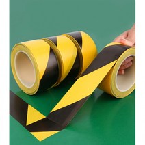 바닥 안전표시 PVC 타이거마크 테이프 검정노랑 줄무늬 마킹, 옵션_검정+노랑