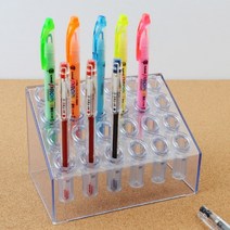 경사형 볼펜꽂이 진열대 펜 연필꽂이 화장품 브러쉬 붓 필기구 아크릴 거치대 만년필 매장 진열 전시