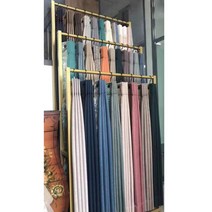 커튼 진열대 매장용 계단식 행거 샘플 거치대 패브릭, 길이 150높이 180CM