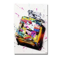 파티룸 렌탈스튜디오 꽃병 Paris Perfume Bottle Graffiti Poster Modern Wall Art Canvas Painting Flower Animal Pri, [09] 80x120cm no frame, [04] W45484