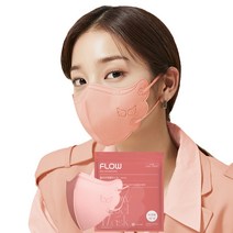 플로우 KF94 천사 새부리형 마스크 ML 중대형, 25매, 코랄