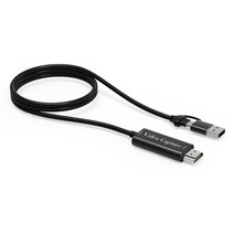 캡쳐보드 1080P USB A C 듀얼 인터페이스 HD 비디오 HDMI 게임 라이브 컨퍼런스용 케이블 2M 캡처 카드 호환, 01 Grey