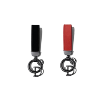 비딩그로스 고퀄리티 자동차 키링 열쇠고리 2개, 블랙+레드