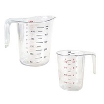 PC 컬러 눈금 계량컵 250ml 500ml 플라스틱 비커 베이킹 업소용 가벼운 이유식