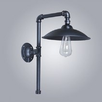 미도라이팅 수도파이프 직각벽등 빈티지벽등 수도파이프조명 인더스트리얼조명 벽등, LED볼램프12W 전구색*1