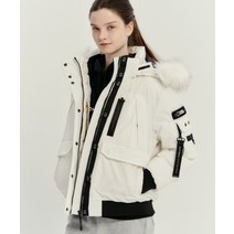 NATIONALGEOGRAPHIC N224WDW930 여성 타루가 퍼 트리밍 후디 구스다운 점퍼 SUGAR SWIZZLE IVORY, 085