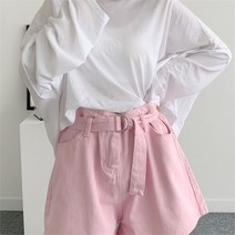 여자 여름 링벨트 세트 반바지 숏 팬츠