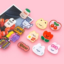 아크릴 클립 집게 문구 다꾸 파일 서류집게 페이퍼클립 메모꽂, 800아크릴클립 랜덤