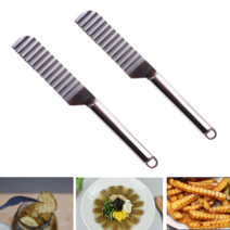 1+1 스텐 도토리묵 피클 감자 무늬칼 다용도 야채칼