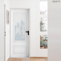 [현관문시트지] 모던 웨인스코팅 화이트 도어시트지, A타입