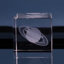 진열대 크리스탈박스 소품 북유럽 장식 앤틱소품, 4cm사각체토성(선물용봉투)