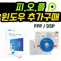 피오플 윈도우10 추가구매 DSP FPP USB방식 윈도우10 CD, 윈도우10 Home FPP/USB포함