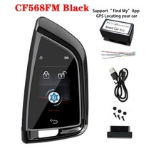 스마트차키 차키복사 범용 스마트 원격 자동차 키 LCD 키리스 엔트리 BMW 벤츠 아우디 도요타 혼다 기아용 영어 한국어 터키어 CF568 스타일 수정, Turkish+CF568FM Black