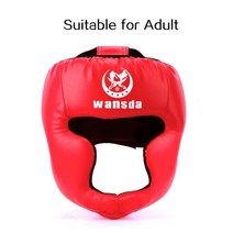 복싱 헤드기어 권투 헤드 기어 MMA 프로텍터 PU 킥 헬멧 가라테 무에타이 UFC 파이팅 유도 가드 성인 키즈 스파링, 01 Adults Red