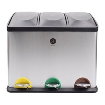 카라신 스테인레스 분리수거함 54L, 혼합 색상, 1개