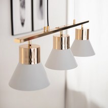 팝스 3등 식탁등 펜던트 조명/램프포함, 화이트(노란빛)