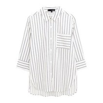 HCONNECT 여성 린넨 베이직 스트라이프 셔츠 3022112048480_287