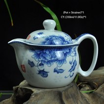 다완 개완세트 다도 다구 세트 전통찻잔 휴대용 차도구 중국 세라믹 차 kung fu porcelain tea cup pot set dragon 찻주전자 찻잔 kungfu 다도, 모란 냄비
