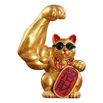 고양이 입상 고양이 입상 조각 수지 Fengshui 동상 부 자동차 장식 장식품 액세서리, 행운을 빕니다