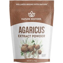 Nature Restore Agaricus Blazei 무릴 추출물 버섯 파우더 113.4g(4온스)