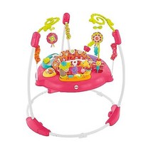 Fisher-Price Baby Bouncer 핑크 페탈 점퍼루 액티비티 센터 음악 조명 사운드 및 발달 장난감 포함