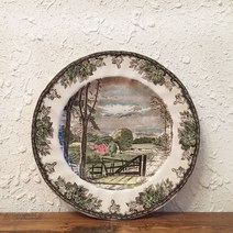 영국 Johnson brothers 세라믹 식기 크리스마스 선물 장식 유럽 클래식 고전 그릇, 5.11인치 평판 스프링