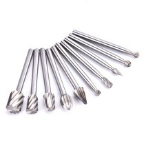 우드카빙 조각칼 조각도 목공끌 접목도 키트 610pcs 고속 목재 작업 드릴 비트 로타리 파일 미니 라운드 hss 버 세트 dremel shank burs 도구에 대한 나무, 10개