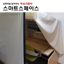 스마트스페이스 - 책상가림막 집중력책상 독서실책상 온라인강의/수업 재택근무 화상회의 개인방송장비 e학습터 줌수업 온라인클래스 고3 수험생 원격수업 공부잘하는방법 수능점수올리는방법, 블랙&화이트, 검정(주문제작)