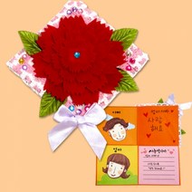 MDG3414 부직포 카네이션사각접기 카드만들기 3개묶음 만들기재료/카네이션/어버이날/가정의날