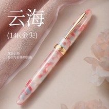 BTS RM 만년필 홍디안 고급 학생 필기 선물, 14K 골드 펜촉 0.5MM, 14K 고급 만년필 B