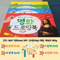 그리기 쉬운 명화드로잉북 0~3단계 유치원/어린이집/미술교재/4 5 6 7세, 3단계, 글빛교육