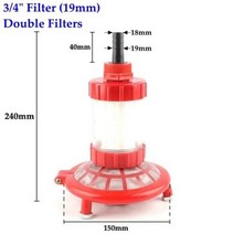 농업용 유압 호스 수동 압착기 호스 찍는 기계 12 1 피스톤 펌프 호스 파이프 필터 워터 제트 관개 분무기 고압 청소 기계 흡입 흡수 필터, 19mm 더블
