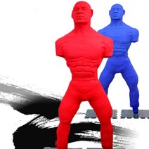 사람형샌드백 사람 인형 모양 모형 흡착판 인간 샌드백 권투 복싱 다이어트, 파란색실리콘바닥전체사람