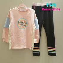 로엠걸즈 중계점~ 겨울신상품 마지막 50% 세일!! 밍크융 롱맨투맨+레깅스세트 핑크 크림 여아 바지상하복 기모